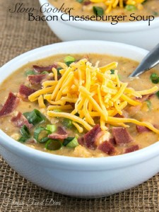 Slow Cooker Bacon Cheeseburger Soup | Fitness Food Diva