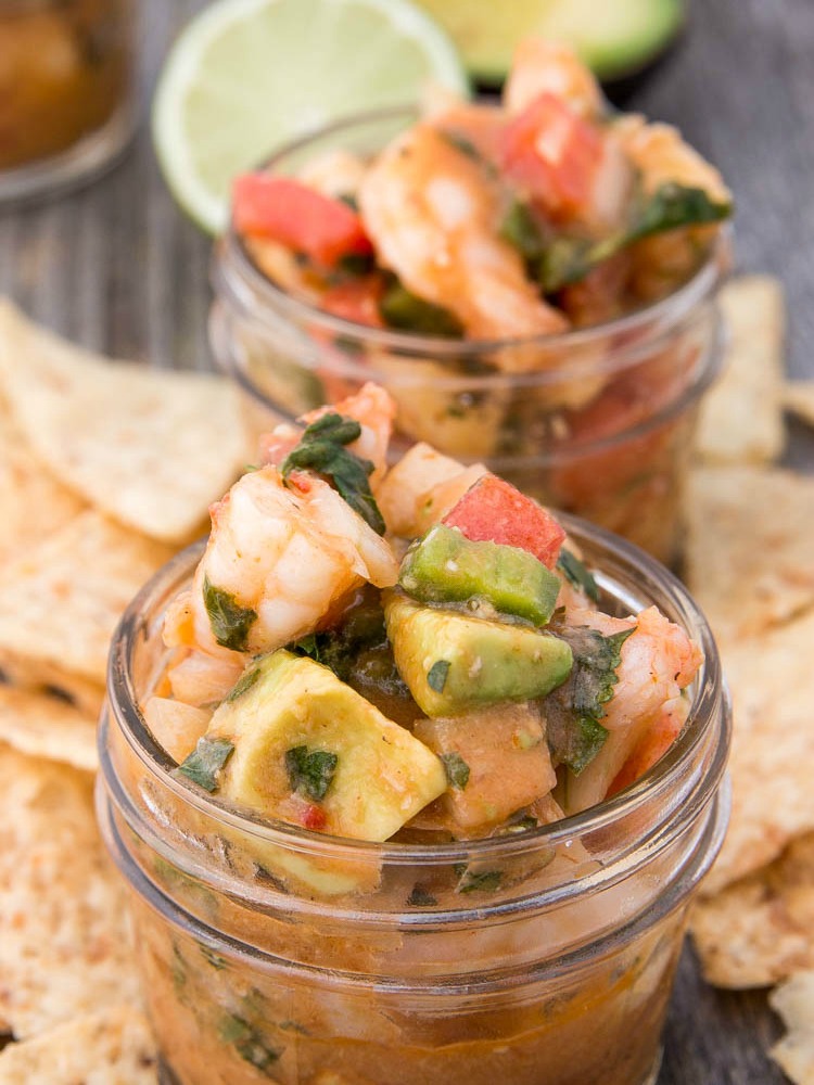 Mini Mexican Shrimp Cocktail | Fitness Food Diva