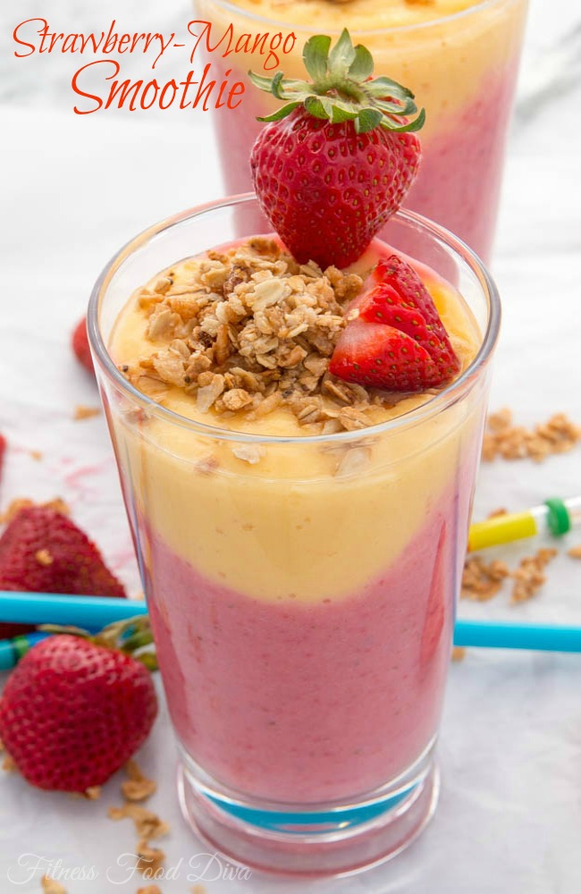 StrawberryMango Smoothie Fitness Food Diva