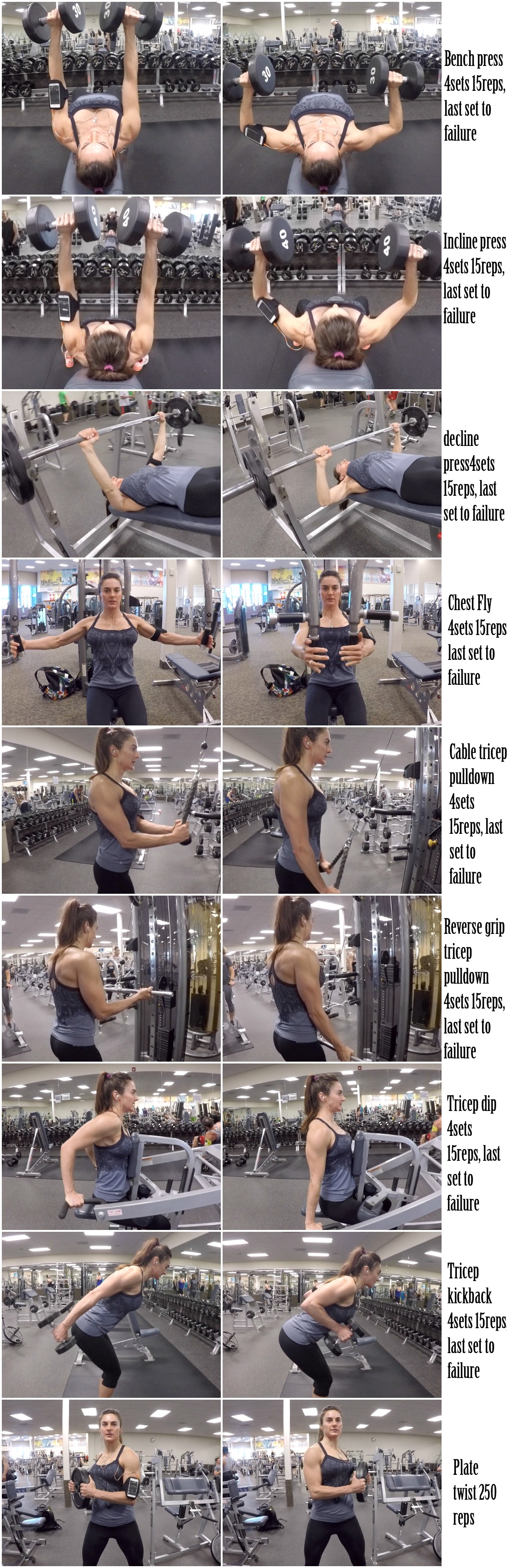 6 WEEK SUMMERTIME SLIM DOWN: DAY 19-CHEST & TRICEPS - Fitness Food Diva