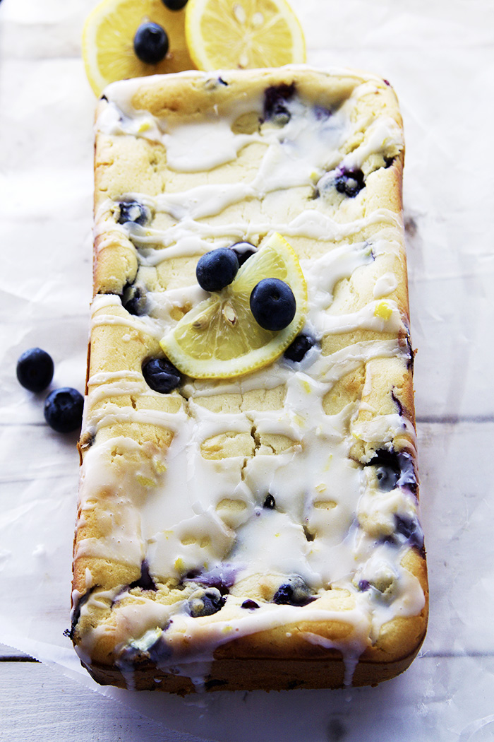 Lemon Blueberry Yogurt Bread | Fitness Food Diva