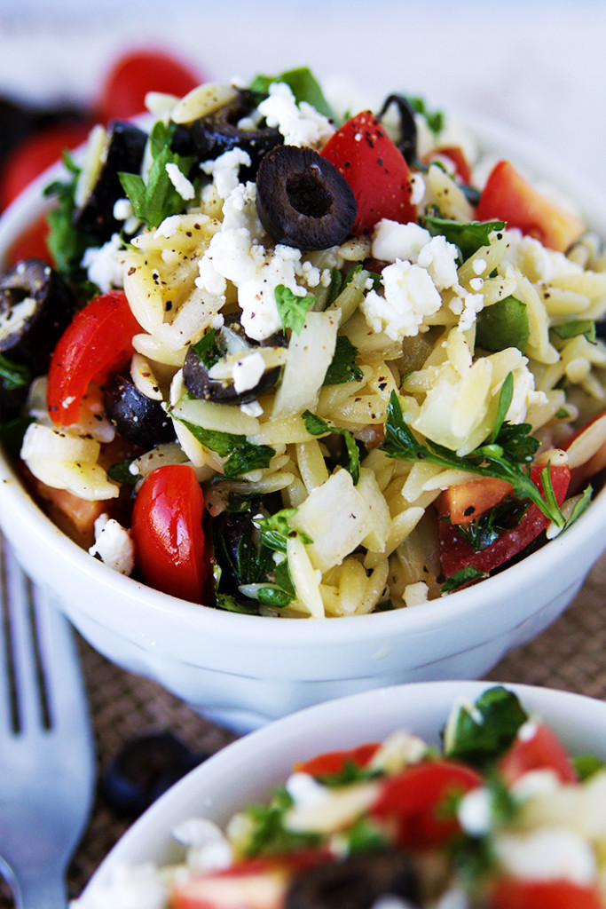 Mediterranean Orzo Salad | Fitness Food Diva