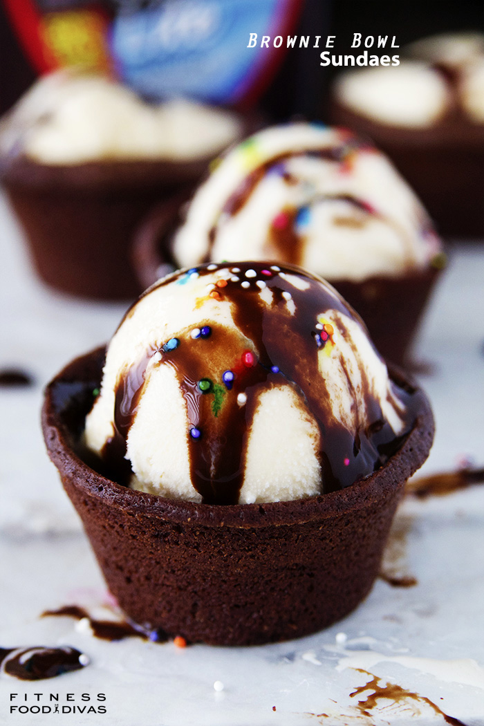 Waffle Bowl Brownie Sundaes - Love On A Plate - Dessert 