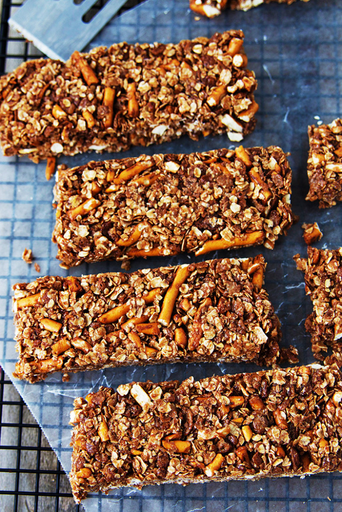 Chocolate Pretzel Granola Bars Fitness Food Diva