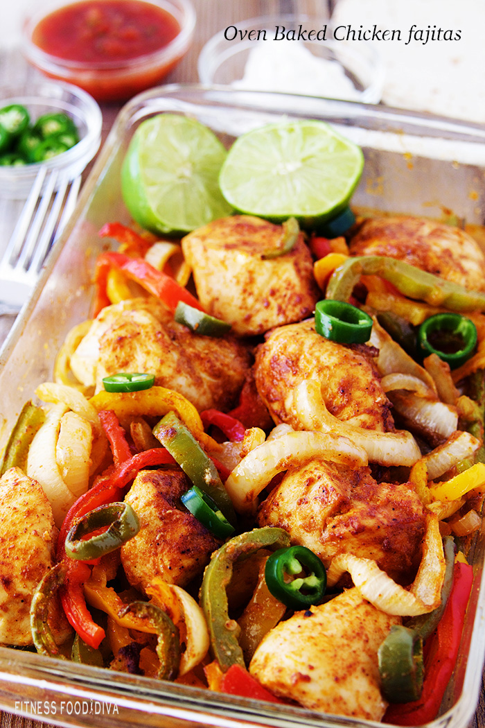 Oven Baked Chicken Fajitas | Fitness Food Diva