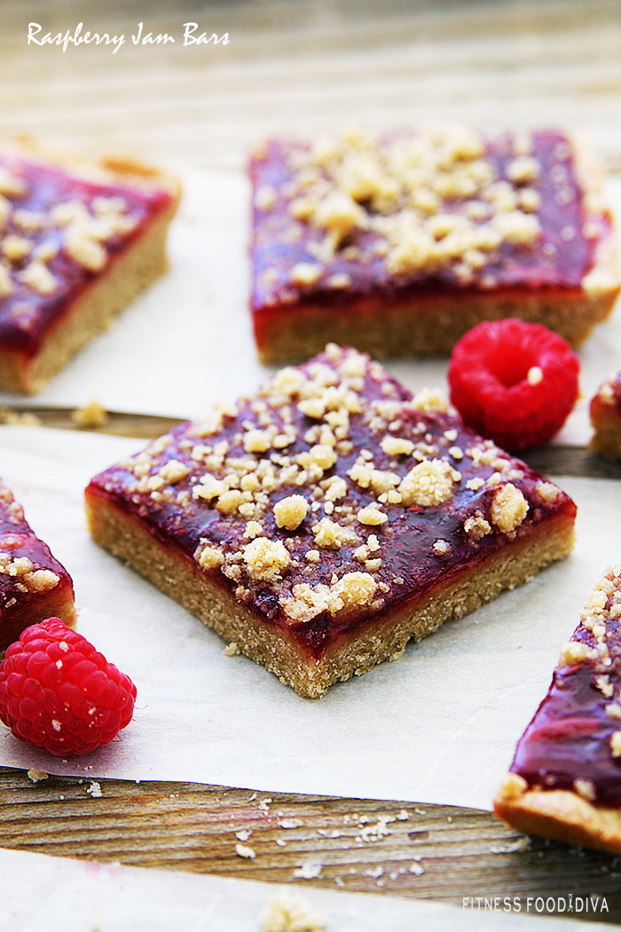 Raspberry Jam Bars Fitness Food Diva