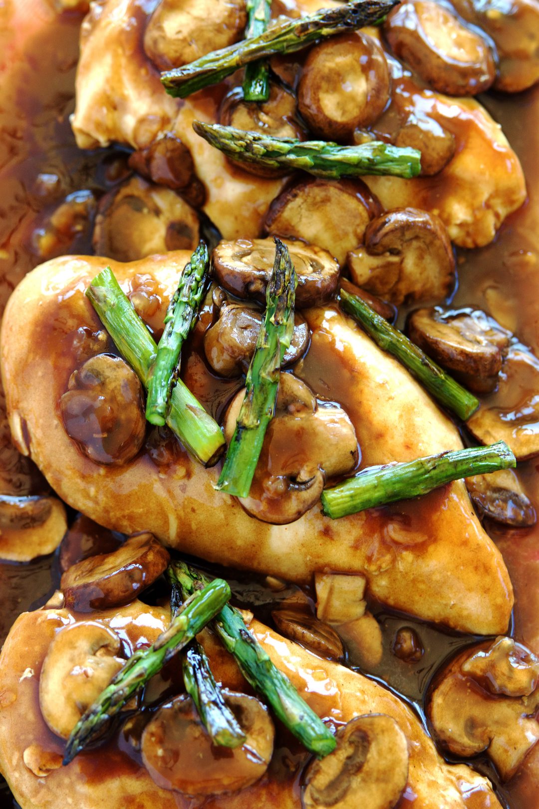 Balsamic Chicken with Mushrooms and Asparagus Fitness Food Diva