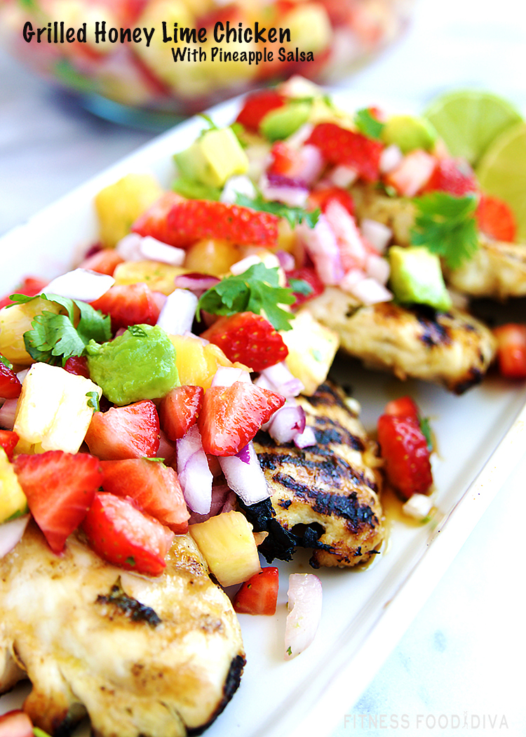 Grilled Honey Lime Chicken With Pineapple Salsa