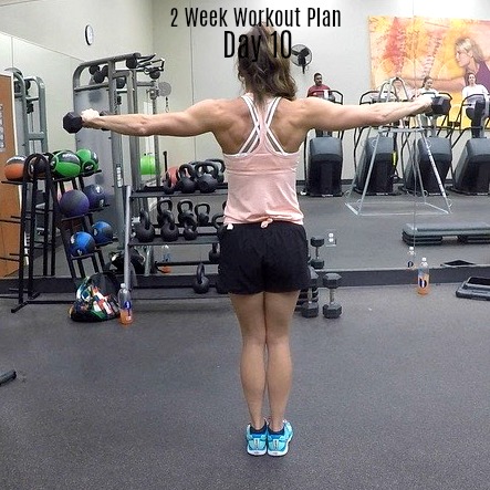 2 Week Workout Plan Day 10: Back Shoulders Abs